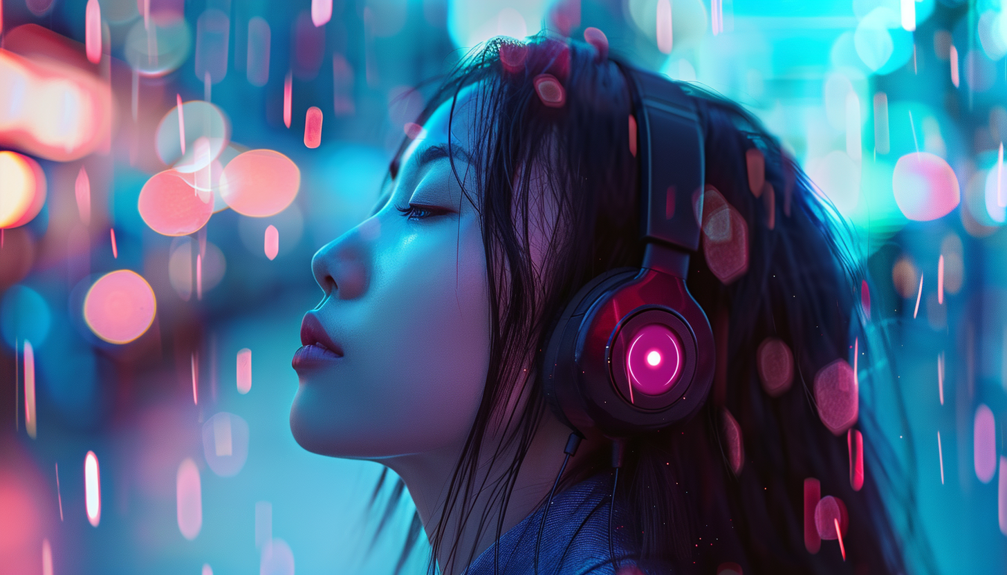Listening to AI music in the rain